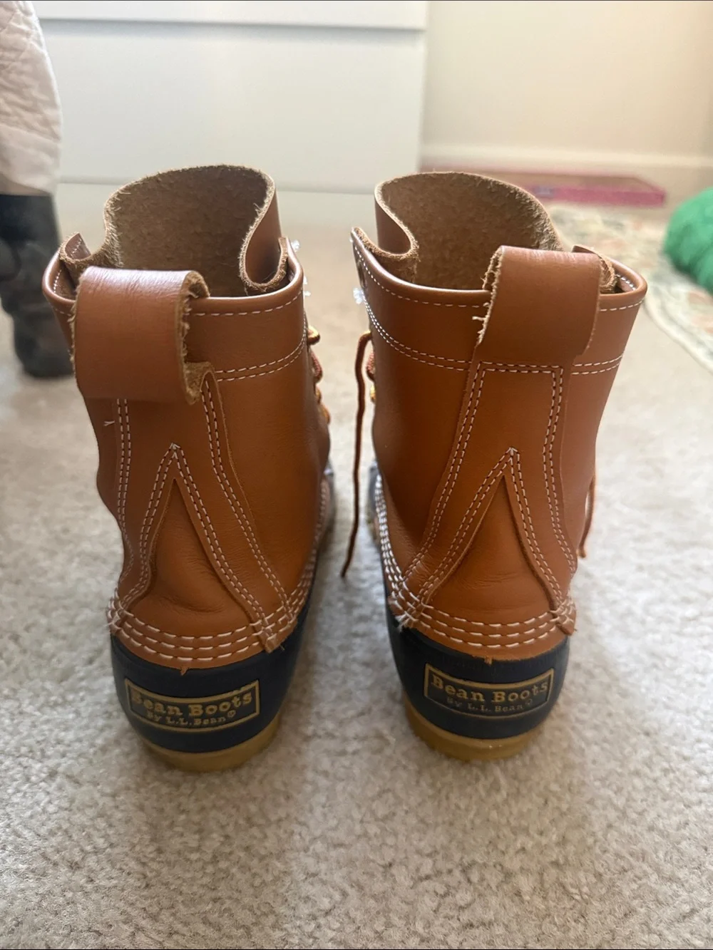 Brown and Navy Duck Boots -